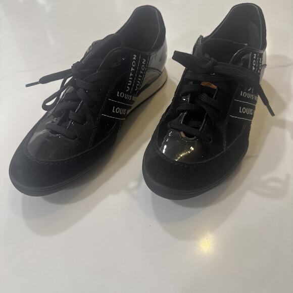 Louis Vuitton Patent Leather Low Top Size 37.5 Women’s Sneaker (runs Small) - Picture 2 of 16